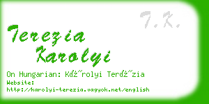 terezia karolyi business card